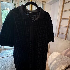 Balmain Black Polo Shirt Classic Design